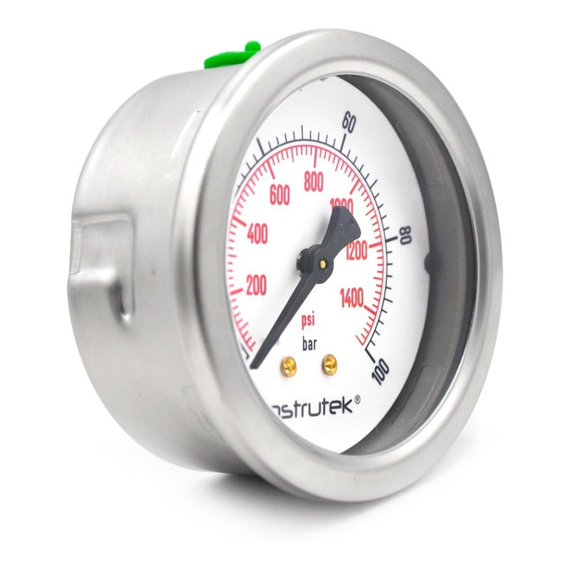 Manómetro Premium Inox Glicerina 2.5pLG 100 Bar Bspp