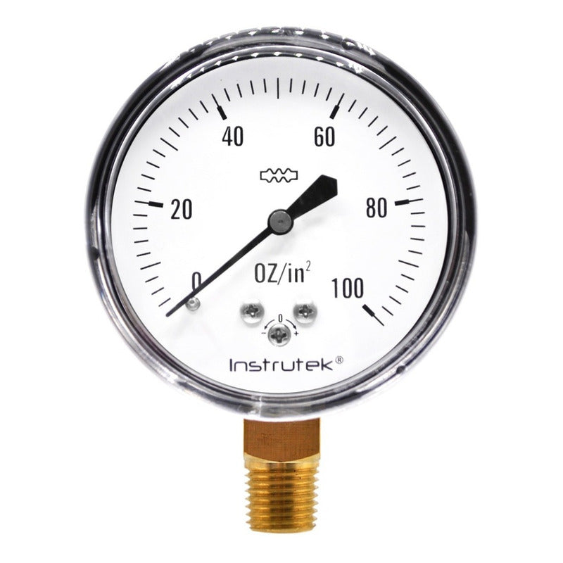 100 oz in2 pressure gauge for low pressure LP and natural gas