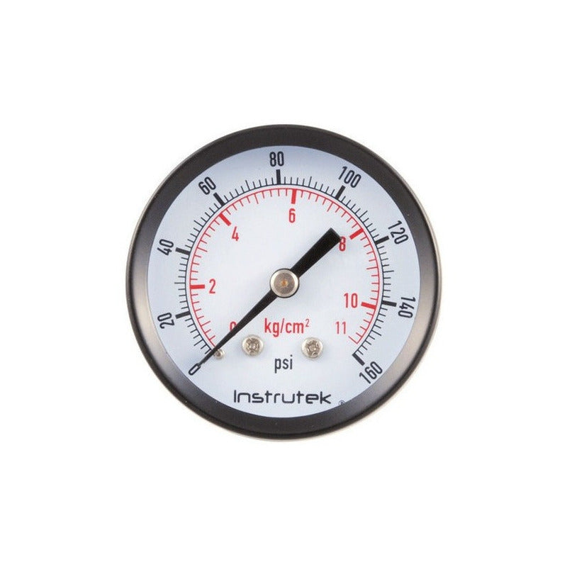 Pressure Gauge For Air Compressor 2 Dial, Conex Post 1/4, 160 Psi