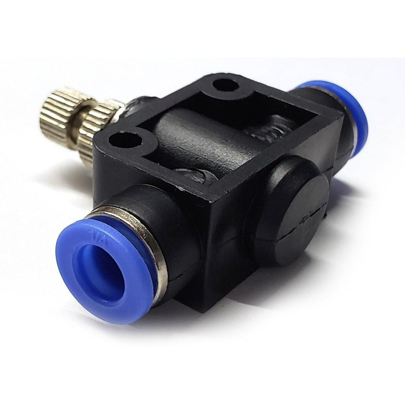 Pneumatic Flow Regulator/Connector Straight Union 1/4