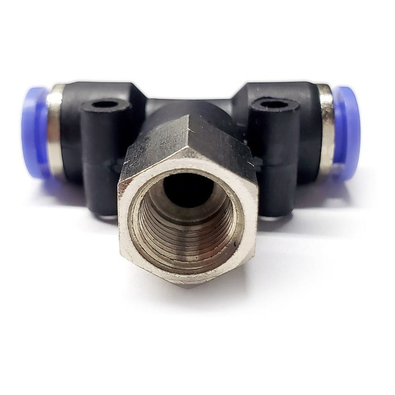 5pcs Pneumatic Quick Tee Fitting 1/8 Npt Female X 6mm Mang.