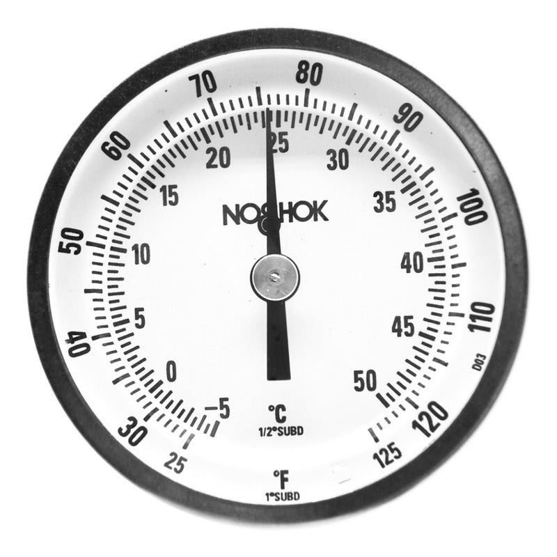 Termómetro Horno 2 PLG 50 A 125°f Vástago 6, Rosca 1/2 Npt