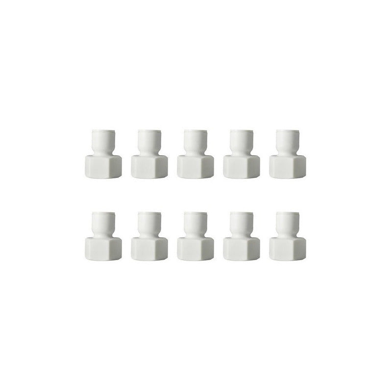 10 Pcs Straight Connector Female Thread 1/4 X 1/4 Reverse Osmosis