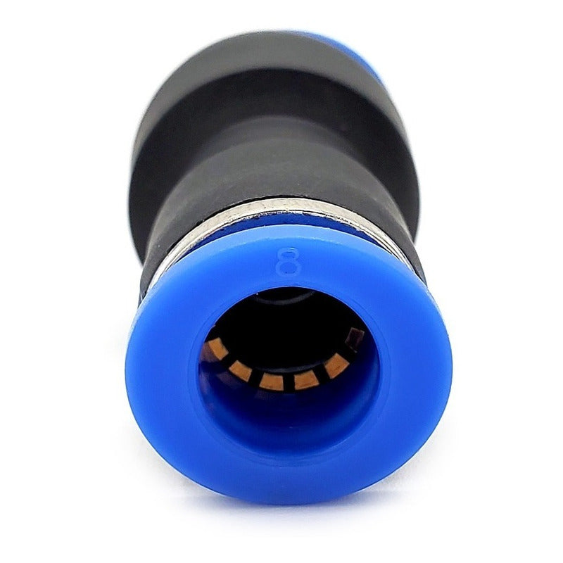 10 Pz Reducción Neumática Recta 10mm A 8mm