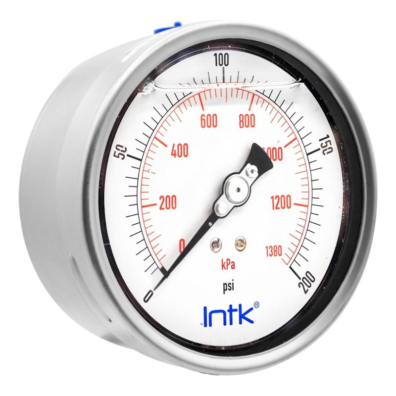 Manómetro P/proceso Hidráulico Y Neumático 1380 Kpa, 4 PLG