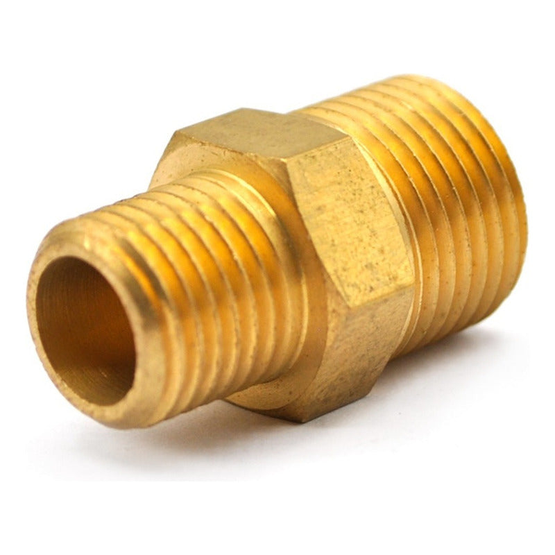 Niple Hexagonal De Latón 3/8 X 1/4 Npt 10 Pz
