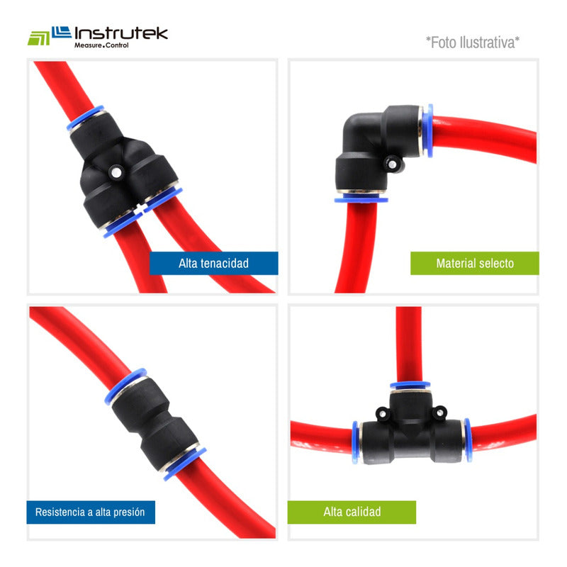 Manguera/tubing Para Aire 8 Mm,rojo, 25mts