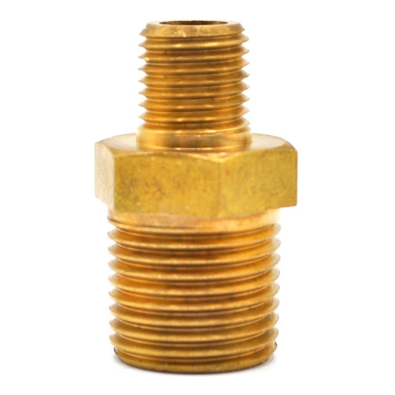 Adaptador De Latón Para Manguera De Aire/gas - Rosca 1.3cm NPT, Encaje Para Tubo De 10 Mm, Color Dorado