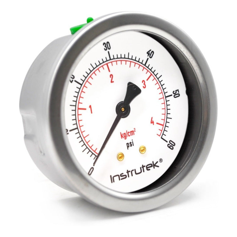 Manómetro Premium Inox Glicerina 2.5 PLG, 60 Psi