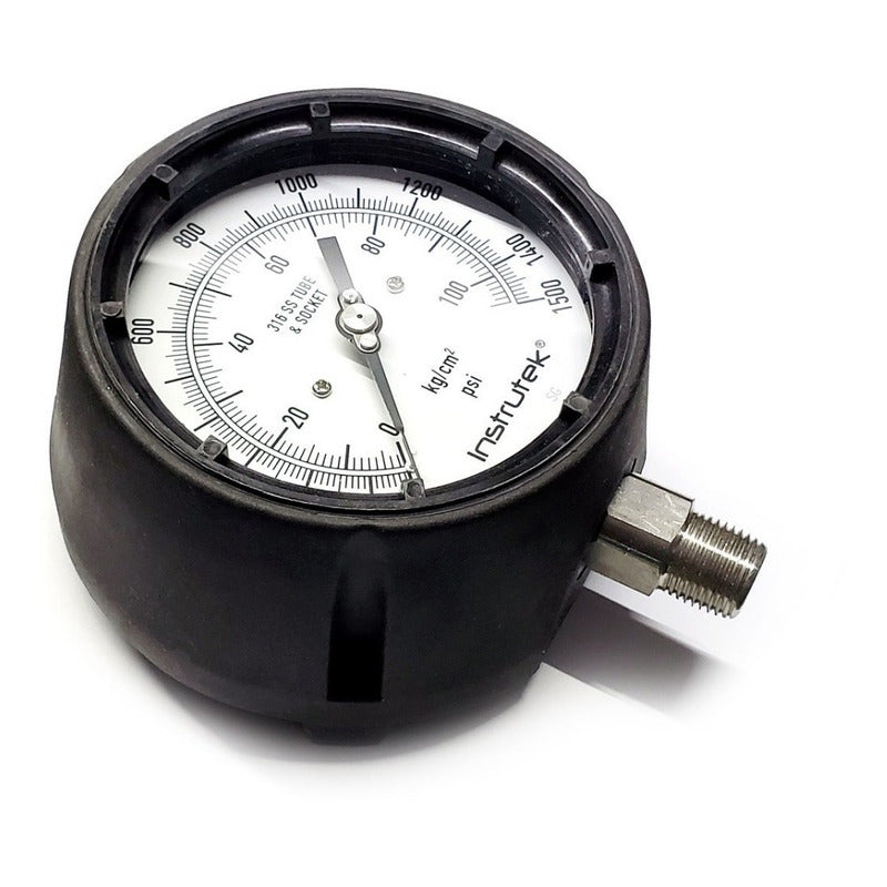 Pressure Gauge Phenolic Stainless Steel Glycerin Case 4.5 IN. 1500 Psi