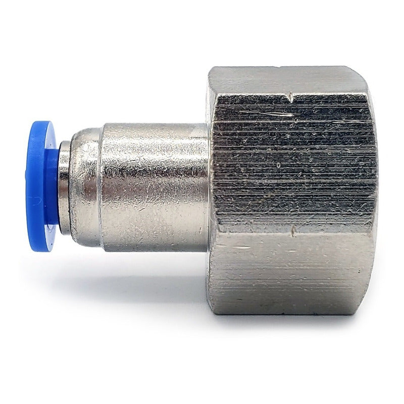 10 Pc of Straight Female Pneumatic Connector/Fitting 3/8 Npt X 6mm