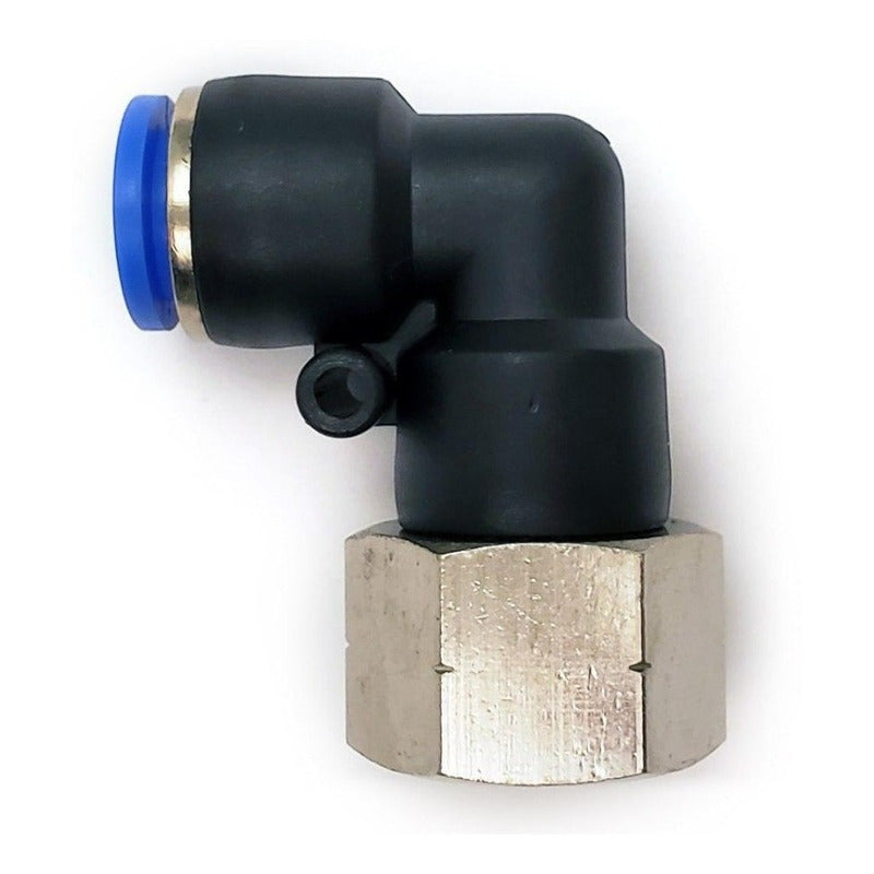 5 Pz De Conector/racor Neumático Codo Hembra 3/8 Npt X 3/8