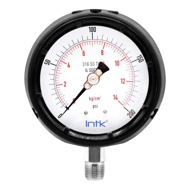 Phenolic Case Pressure Gauge for Mining, 200 Psi 4.4 PLG