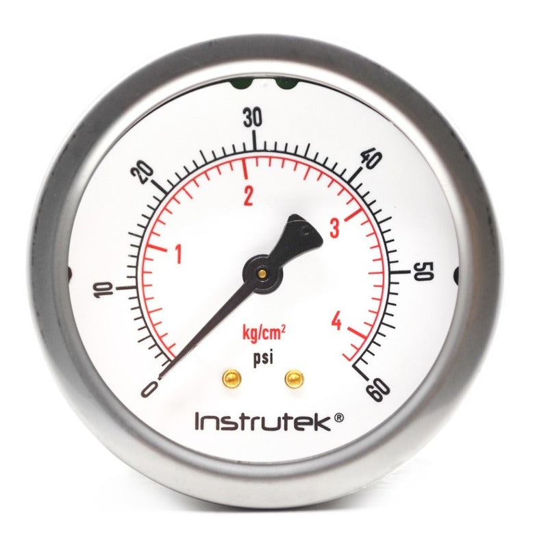 Manómetro Premium Inox Glicerina 2.5 PLG, 60 Psi