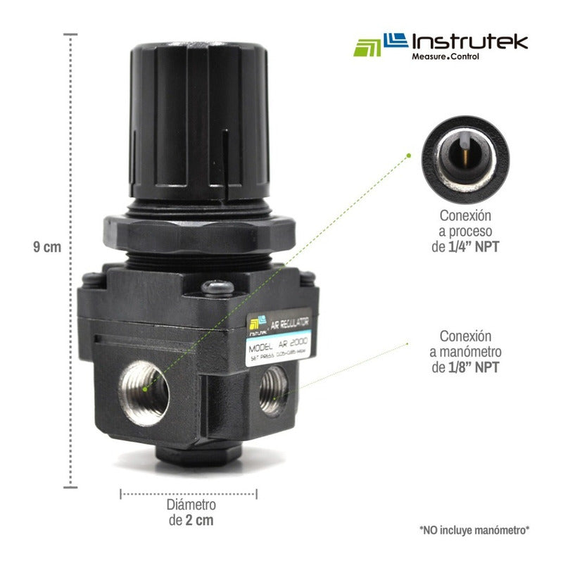 Instrutek Pneumatic Pressure Regulator 1/4 Npt 120 Psi