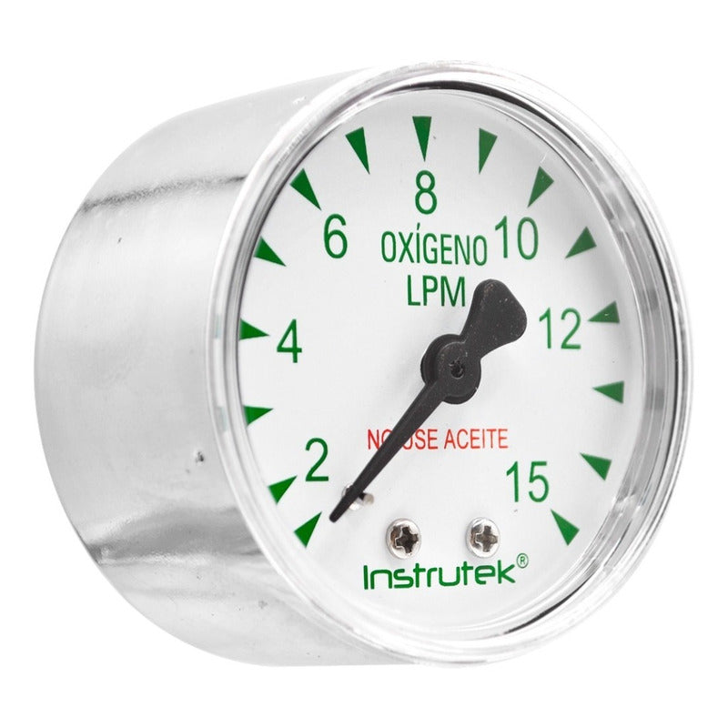 Manómetro 1.5 PLG Oxígeno Medicinal 15 Lpm (litros X Minuto)