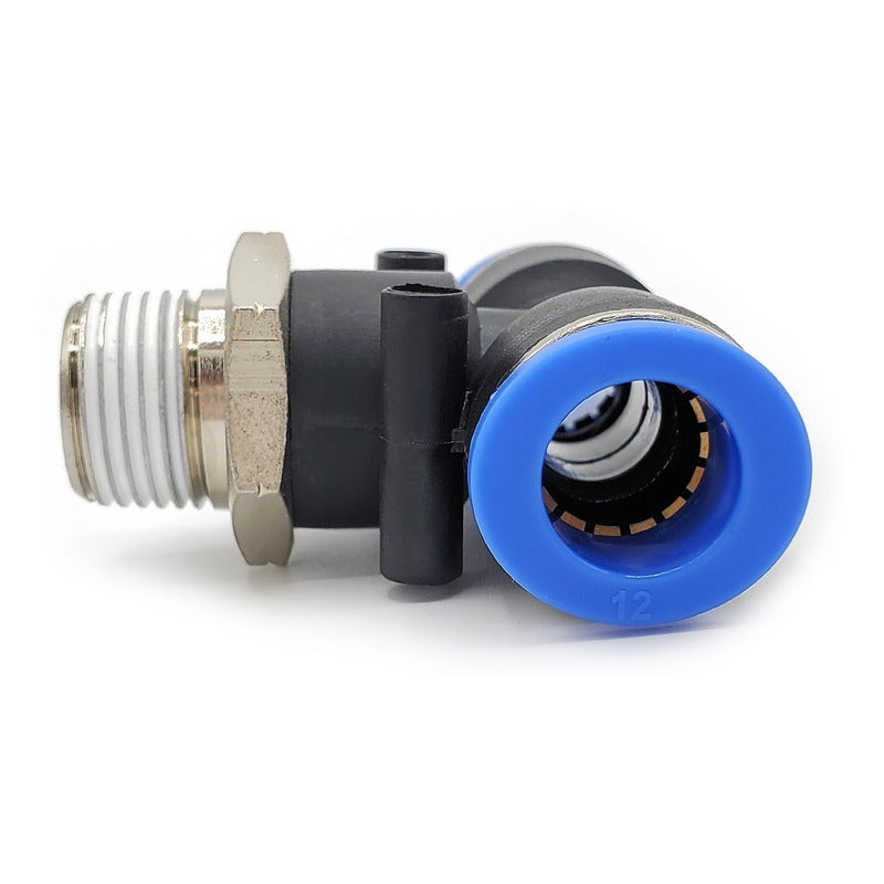 5pz Racor Neumático En Tee 3/8 Npt X 12mm