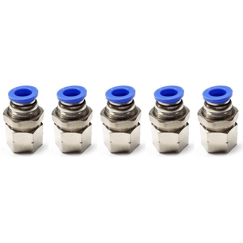 5 Pc Female Gland Pneumatic Quick Connection 1/4 X 8mm
