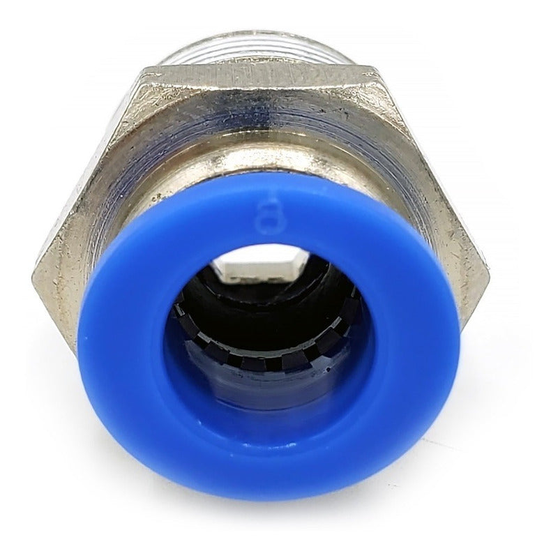 10 Pcs Straight Pneumatic Quick Connector/Fitting 3/8 Npt X 8mm