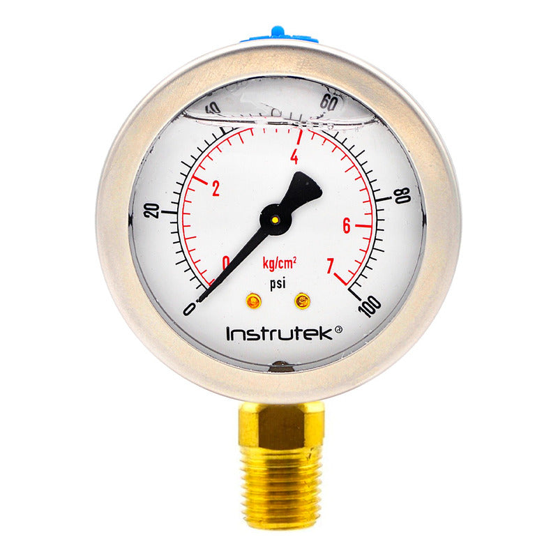 Pressure Gauge for Irrigation System with Glycerin 2.5 Inch, 100 Psi