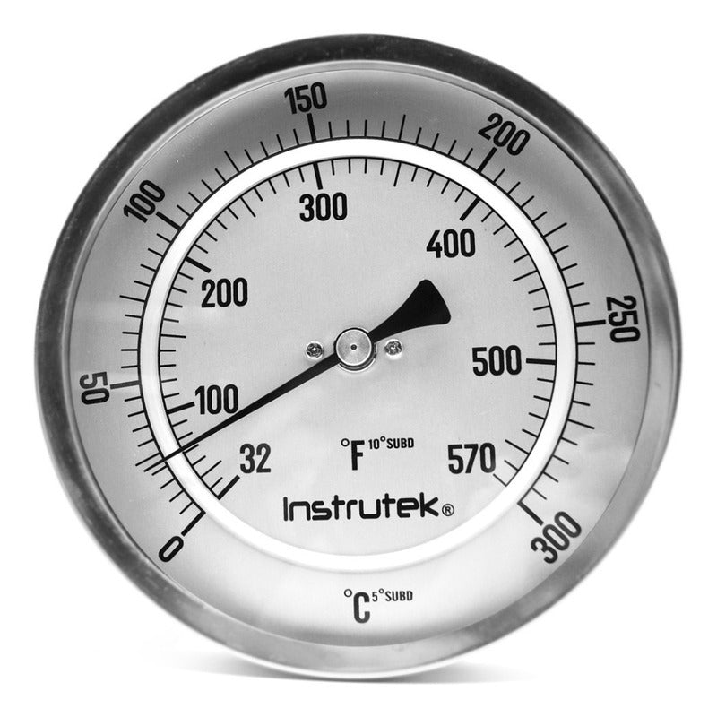 Termómetro Horno 6 PLG 0 A 300°c Vástago 4, Rosca 1/2 Npt