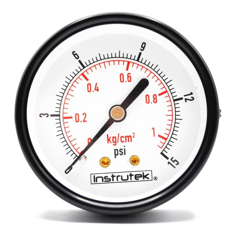 Manómetro Para Compresor Carátula 2.5 , 15 Psi (aire, Gas)