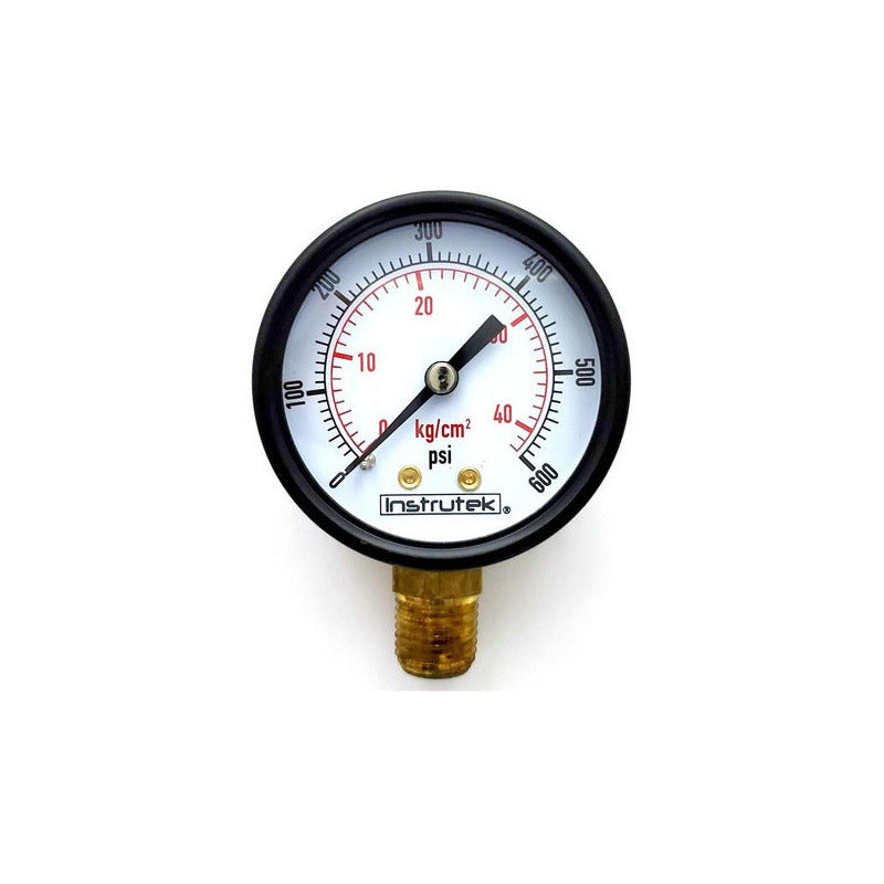Pressure Gauge For Air Compressor 2 Dial, 600 Psi (Air, Gas)