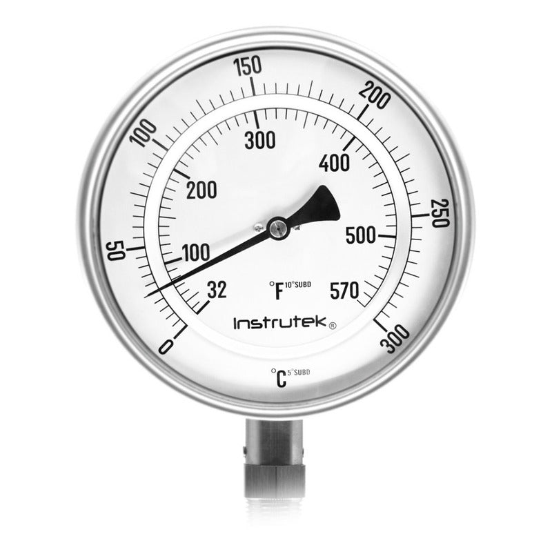 Termómetro Horno 6 PLG 0 A 300°c Vástago 9 Rosca 1/2  Npt