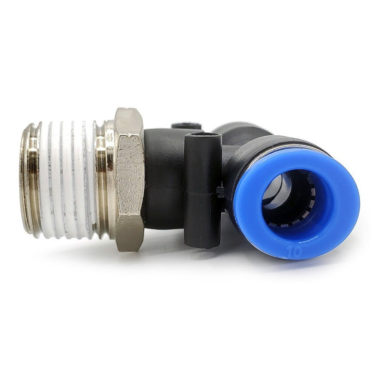 5pz Racor Rápido Neumático En Tee 1/2 Npt X 10mm