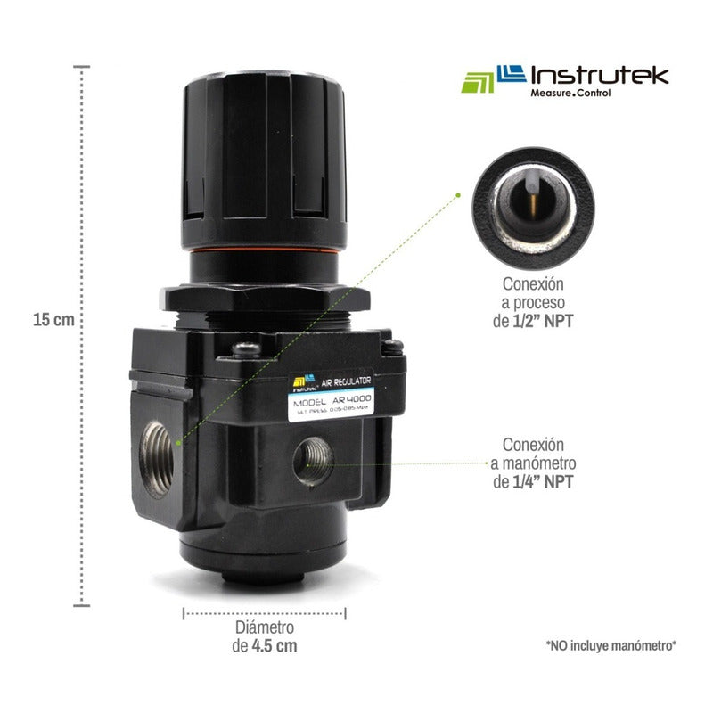 Instrutek Pneumatic Pressure Regulator 1/2 Npt 120 Psi