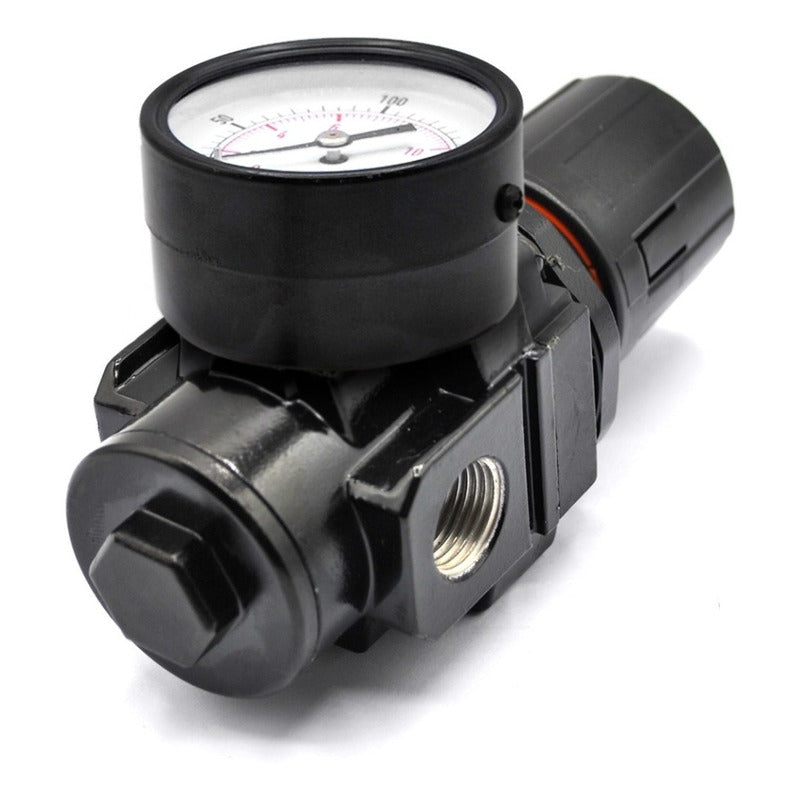 1/4" 120 PSI Pneumatic Pressure Regulator with Gauge