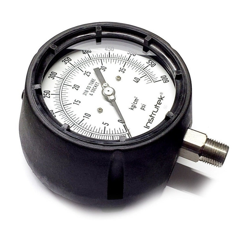 Pressure Gauge Phenolic Stainless Steel Glycerin Case 4.5 IN 600 Psi