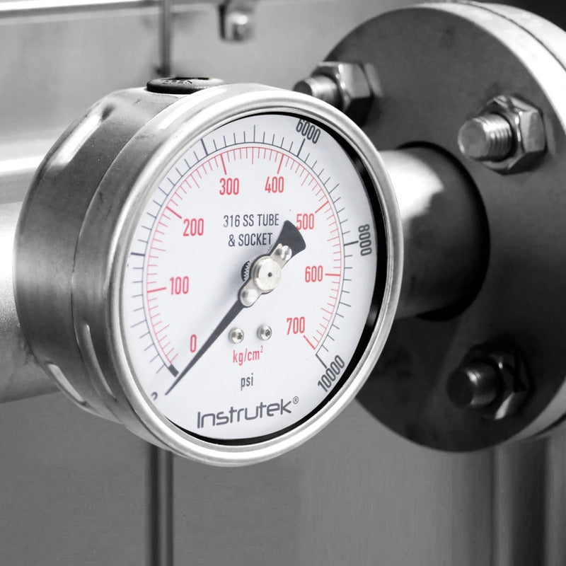 Fully Stainless Steel High Pressure Gauge 4 PLG, 10000 Psi