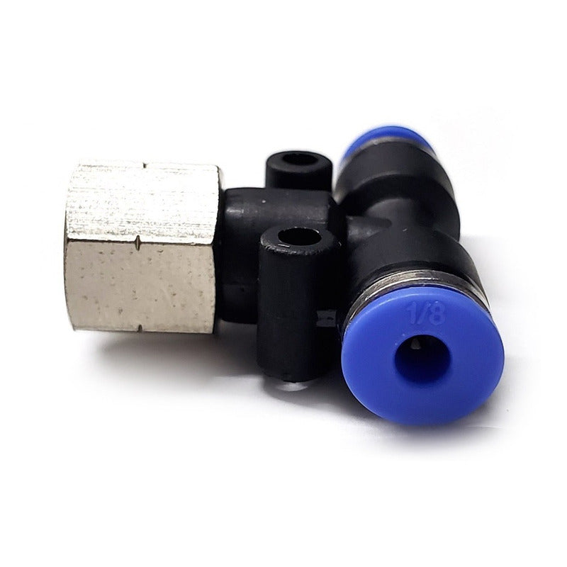 5pz Racor Rápido Neumático En Tee 1/8 Npt Hembra X 1/8 Mang.