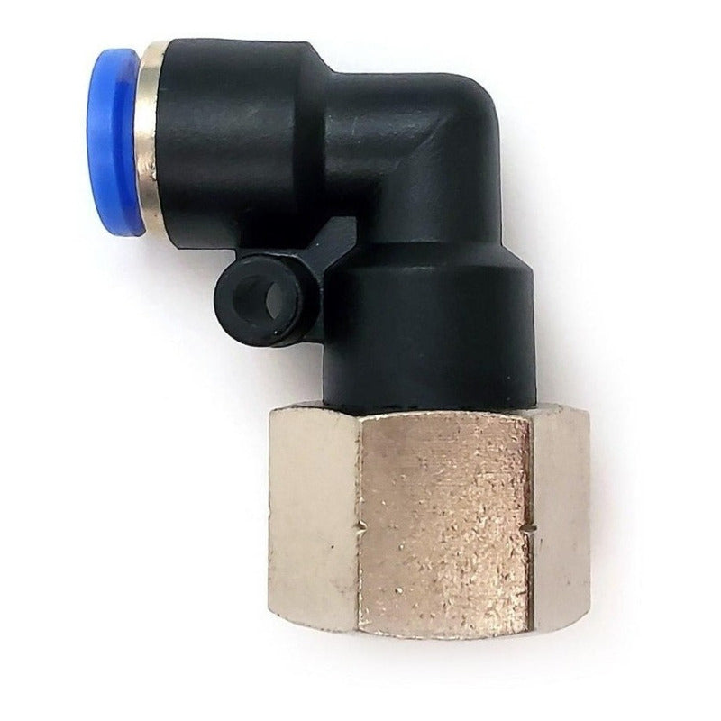 10 Pz De Conector/racor Neumático Codo Hembra 1/4  X 6 Mm