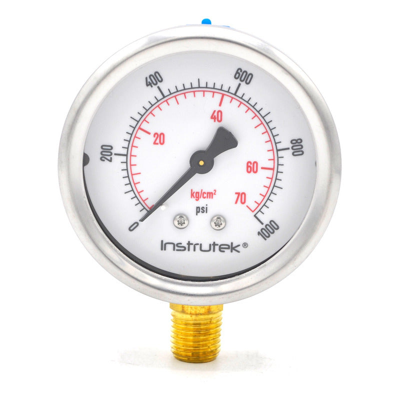 Manómetro P/ Sistema De Riego C/glicerina 2.5 PLG, 1000