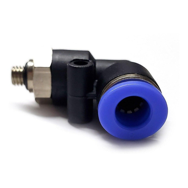 10 Pz De Conector/racor Rápido Neumático Codo M5 X 6 Mm