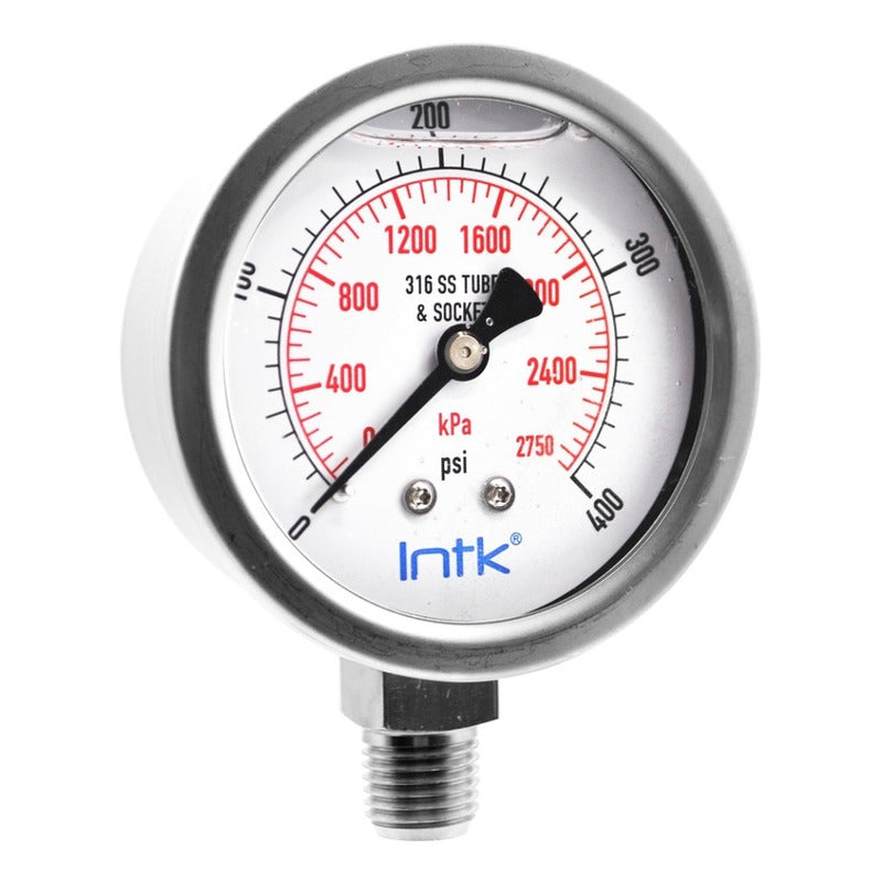 Manometer for petrochemical and water handling 400 Psi with 1/4