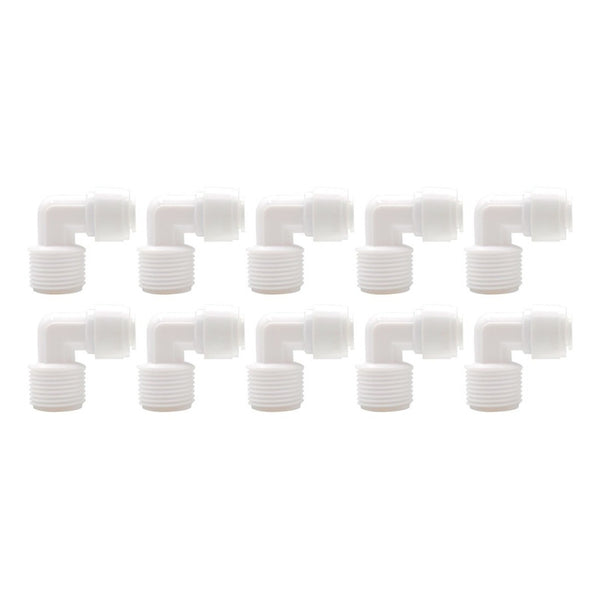 Elbow Connector 3/8 X 1/4 For Reverse Osmosis 10 Pcs