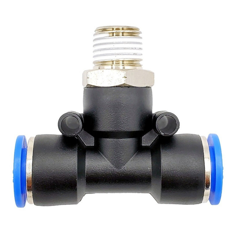 5pz Racor Rápido Neumático En Tee 1/4 Npt X 3/8