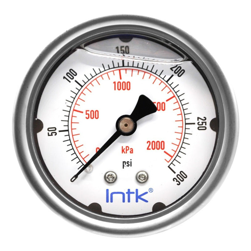 Stainless steel pressure gauge 2.5 PLG, 300 Psi 2000 Kpa Conx. Later