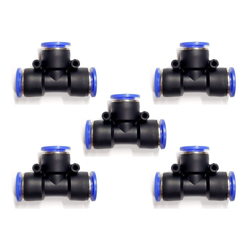 5 Pc Pneumatic Union Fitting On Tee 12mm