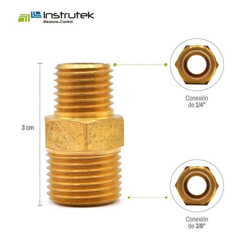 Niple Hexagonal De Latón 3/8 X 1/4 Npt 10 Pz