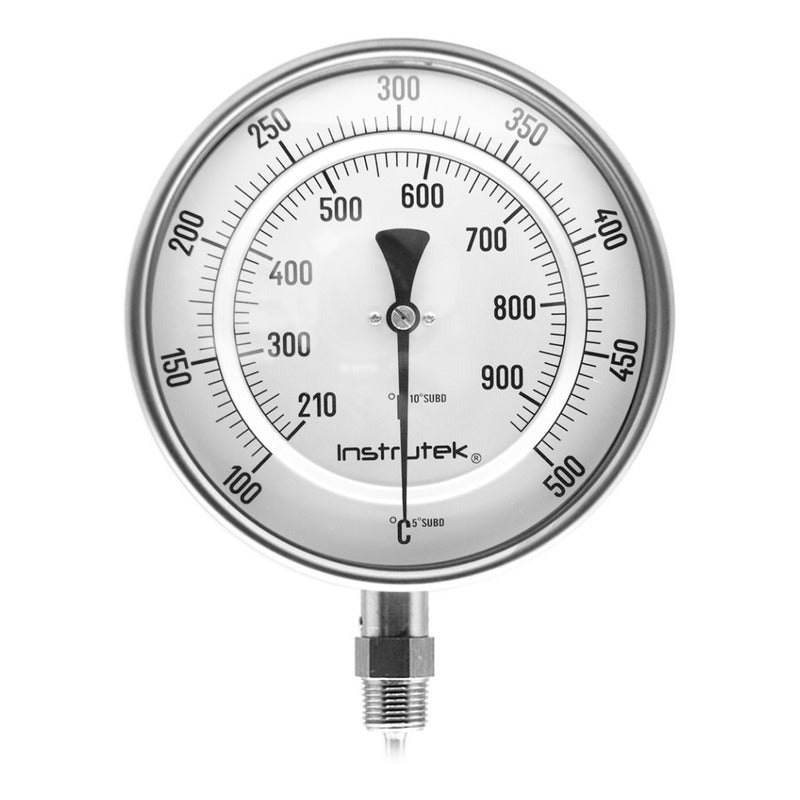 Termómetro Horno 6 PLG 100 A 500°c Vástago 9 Rosca 1/2  Npt