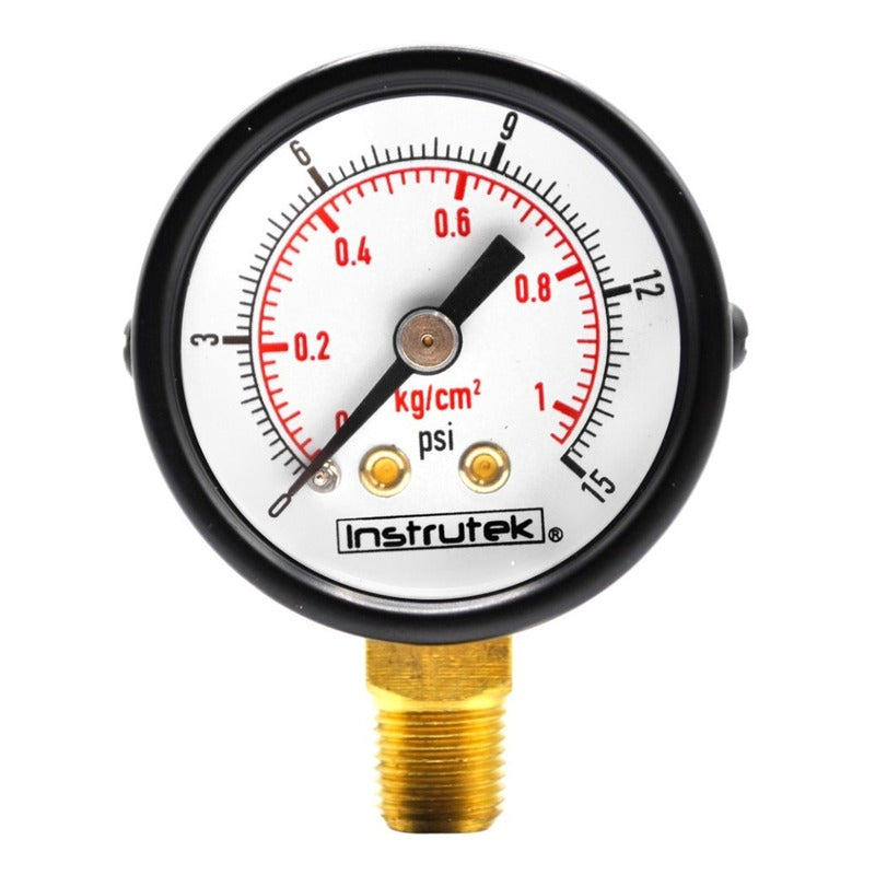 Pressure Gauge For Air Compressor 1.5 Dial , 15 Psi (Air, Gas)