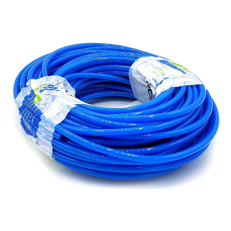 Manguera Para Aire (tubing) De Poliuretano Azul 6mm 25 Mts