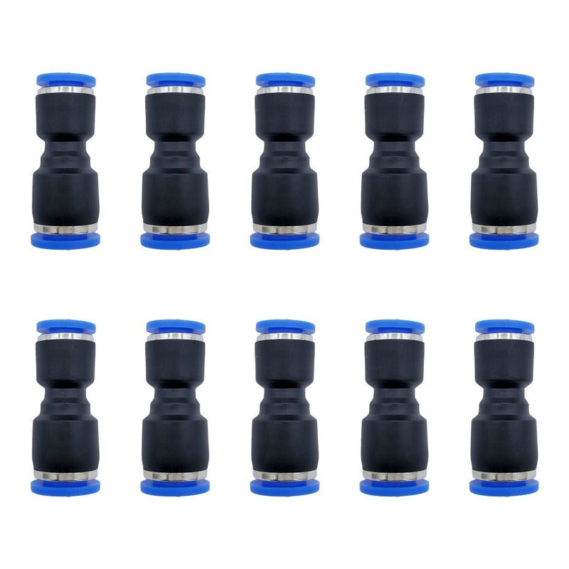 10 Pc Straight Pneumatic Reduction 8mm To 6mm