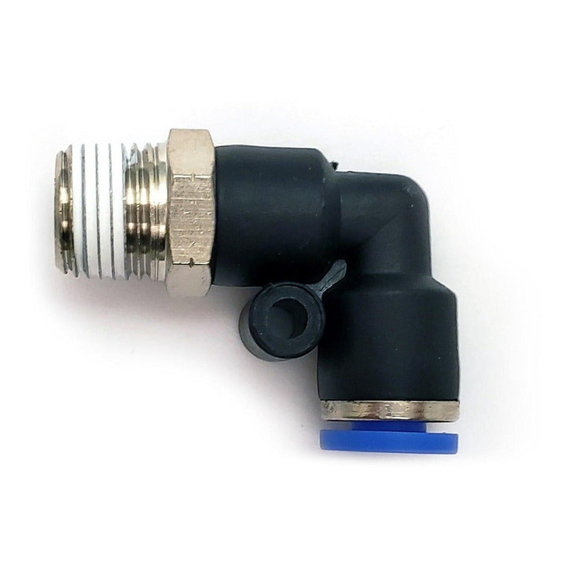 10 Pz De Conector/racor Rápido Neumático Codo 1/8 Npt X 4 Mm