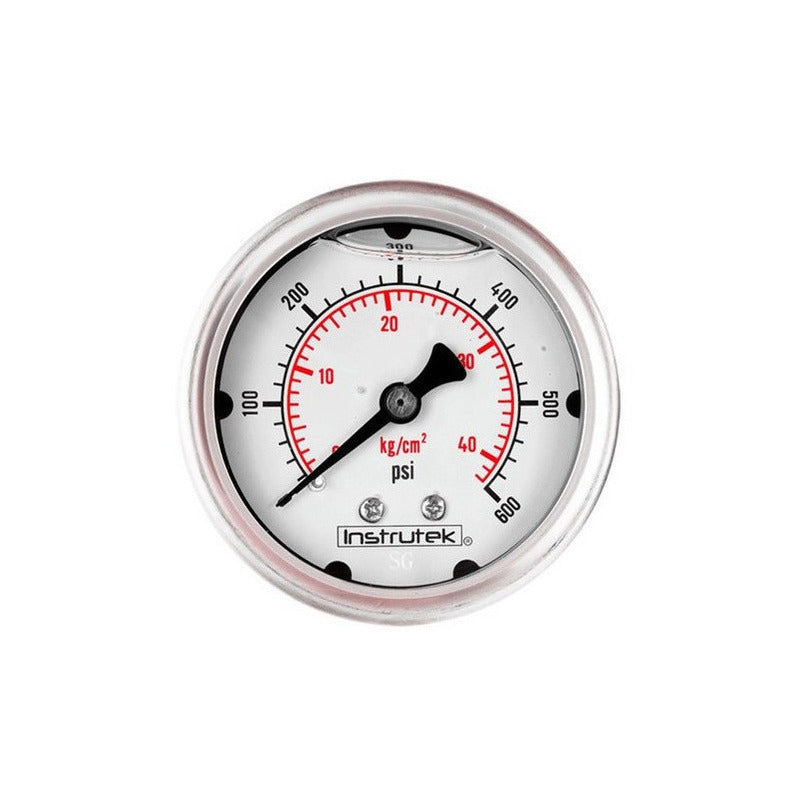 Stainless Steel Glycerin Pressure Gauge 2.5 IN, 600 Psi (air, water)