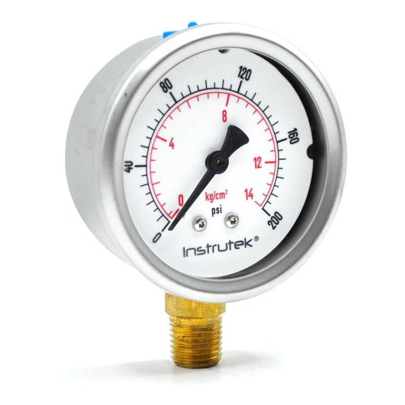 Manometer for Irrigation System with Glycerin 2.5 PLG, 200 Psi